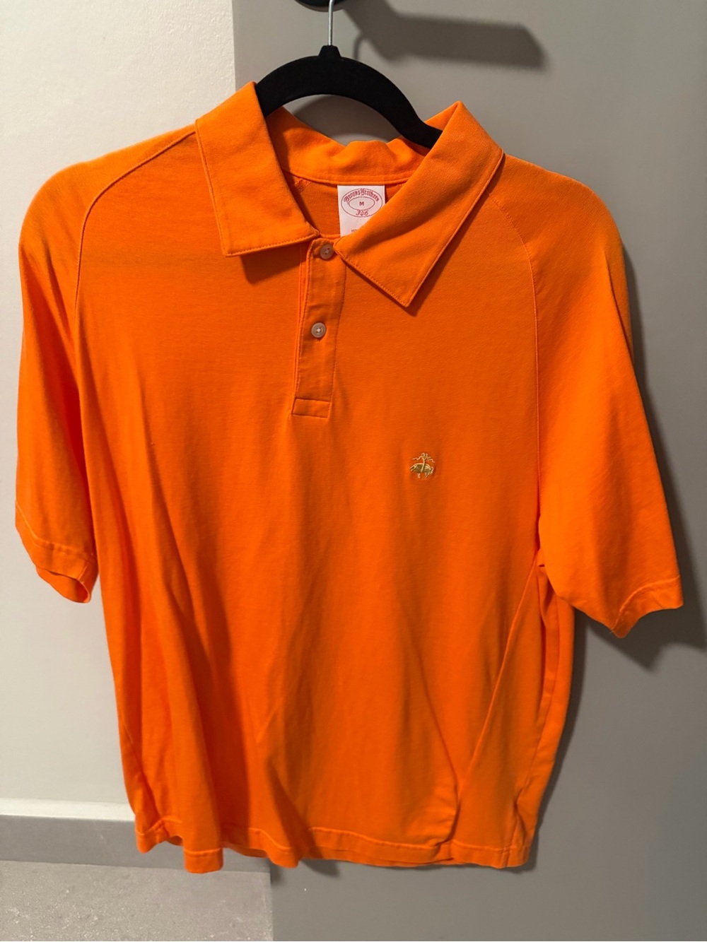 Brooks Brothers Men's Orange Polo Shirt - Classic Short Sleeve